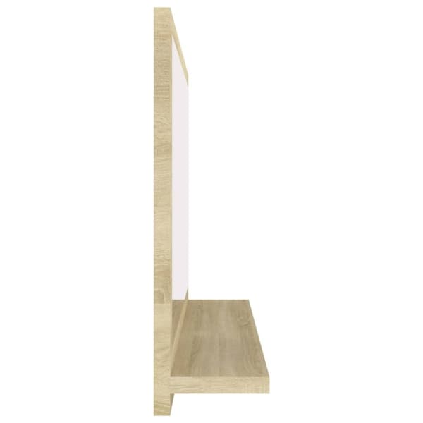 vidaXL badeværelsesspejl 60x10,5x37 cm konstrueret træ sonoma-eg -  Badeværelsesborde