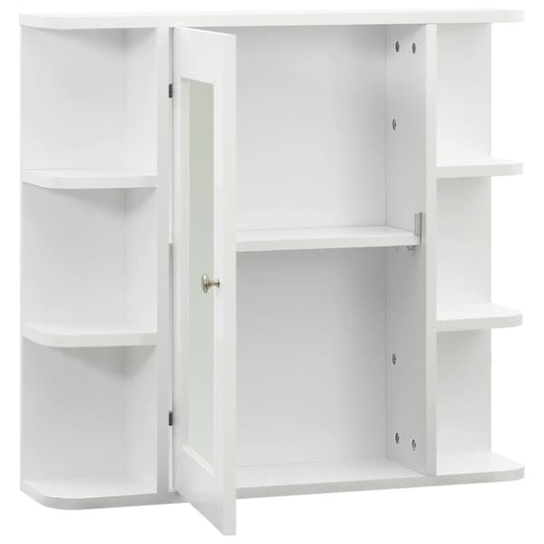 vidaXL Spegelskåp för badrum vit 66x17x63 cm MDF -  Badrumsunderskåp