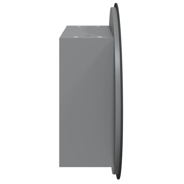 vidaXL Badrumsskåp med rund spegel och LED grå 47x47x17,5 cm -  Badrumsunderskåp