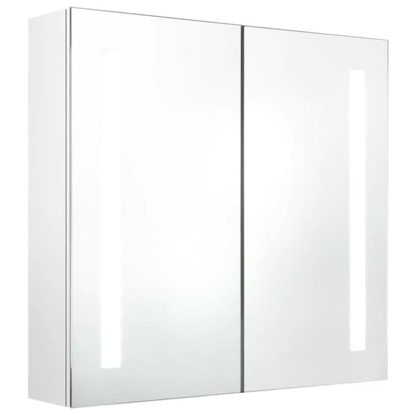 vidaXL LED kylpyhuoneen peilikaappi kiiltävä valkoinen 62x14x60 cm -  Kylpyhuoneen kampauspöydät
