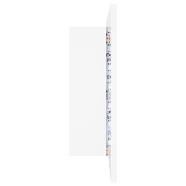 vidaXL Spegelskåp med LED vit 80x12x45 cm akryl -  Badrumsunderskåp