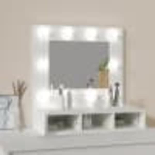 vidaXL spejlskab med LED-lys 60x31,5x62 cm hvid - Badeværelsesborde