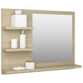 Pikkukuva 4 / 8: vidaXL Kylpyhuonepeili Sonoma-tammi 60x10,5x45 cm tekninen puu -  Kylpyhuoneen kampauspöydät