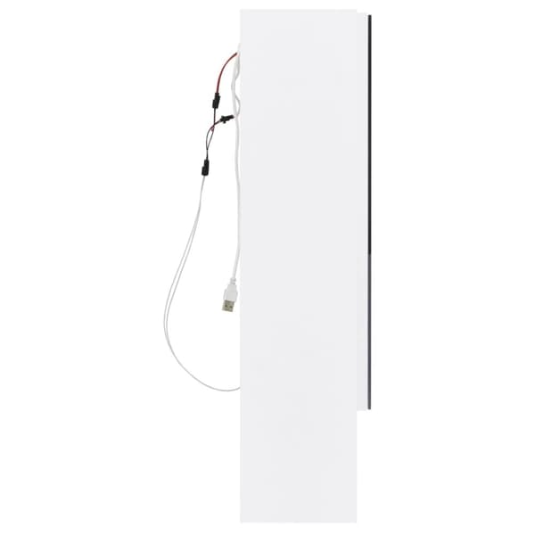 vidaXL LED kylpyhuoneen peilikaappi valkoinen 80x15x60 cm MDF - Kylpyhuoneen kampauspöydät