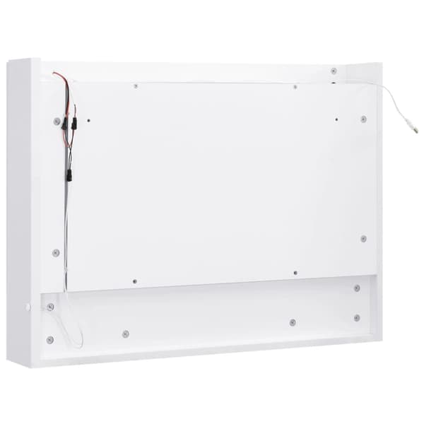 vidaXL LED kylpyhuoneen peilikaappi valkoinen 80x15x60 cm MDF - Kylpyhuoneen kampauspöydät