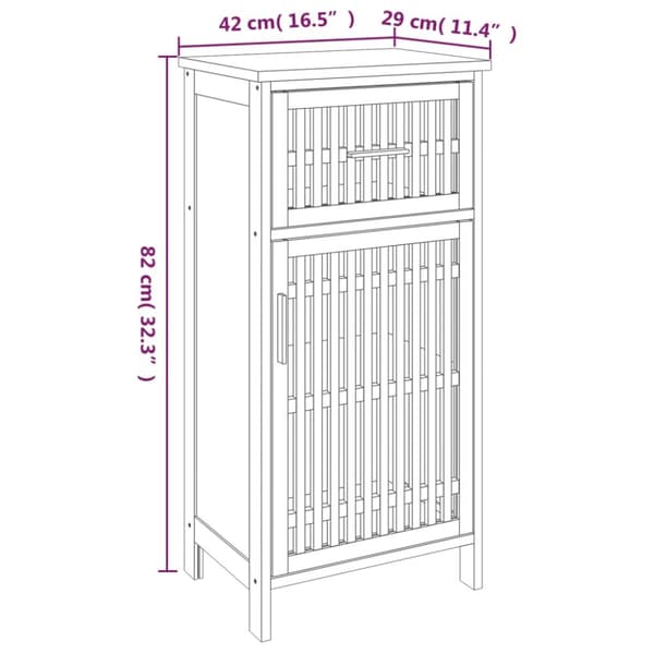 vidaXL Badrumsskåp 42x29x82 cm massivt valnötsträ -  Badrumsunderskåp