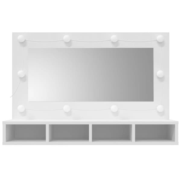 vidaXL Peilikaappi LED-valoilla valkoinen 90x31,5x62 cm -  Kylpyhuoneen kampauspöydät