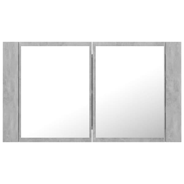 vidaXL Kylpyhuoneen LED peilikaappi betoninharmaa 80x12x45 cm akryyli -  Kylpyhuoneen kampauspöydät
