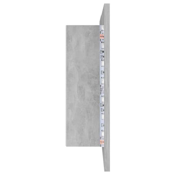 vidaXL Kylpyhuoneen LED peilikaappi betoninharmaa 80x12x45 cm akryyli -  Kylpyhuoneen kampauspöydät