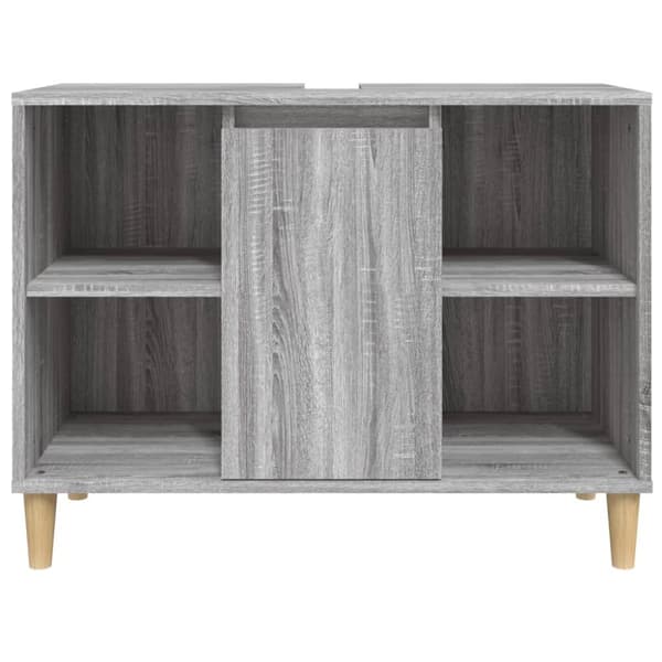 vidaXL Tvättställsskåp grå sonoma 80x33x60 cm konstruerat trä - Badrumsunderskåp