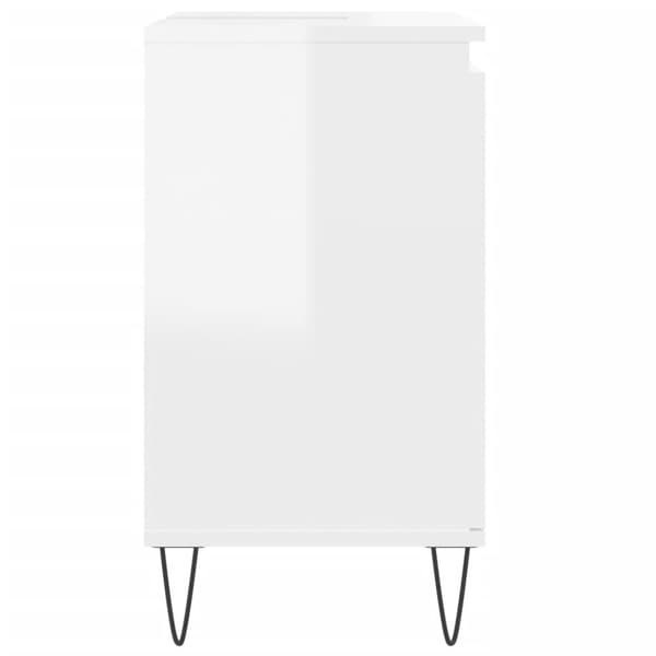 vidaXL Badrumsskåp vit högglans 58x33x60 cm konstruerat trä -  Badrumsunderskåp
