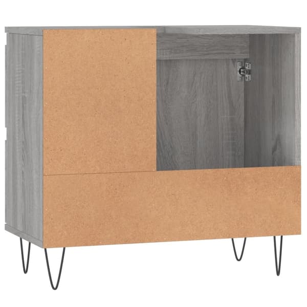 vidaXL Badrumsskåp grå sonoma 65x33x60 cm konstruerat trä - Badrumsunderskåp
