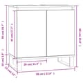 Miniatyrbild 11 av 11: vidaXL Badrumsskåp svart 58x33x60 cm konstruerat trä -  Badrumsunderskåp