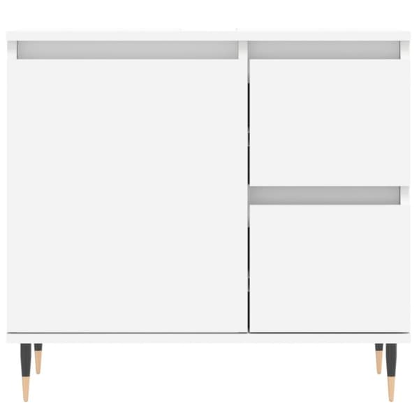 vidaXL Badrumsskåp vit 65x33x60 cm konstruerat trä - Badrumsunderskåp