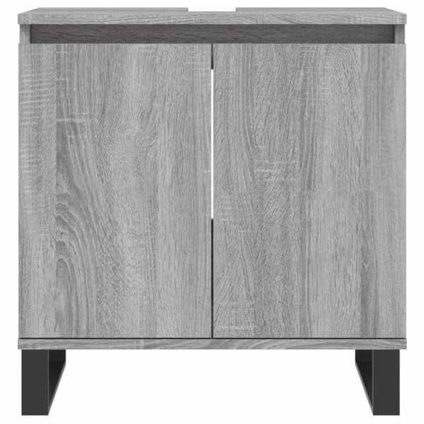 vidaXL badeværelsesskab 58x33x60 cm konstrueret træ grå sonoma-eg -  Badeværelsesborde
