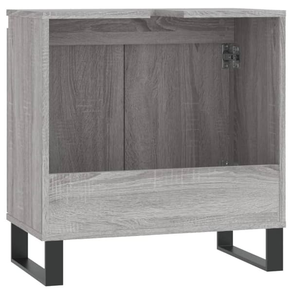vidaXL badeværelsesskab 58x33x60 cm konstrueret træ grå sonoma-eg -  Badeværelsesborde