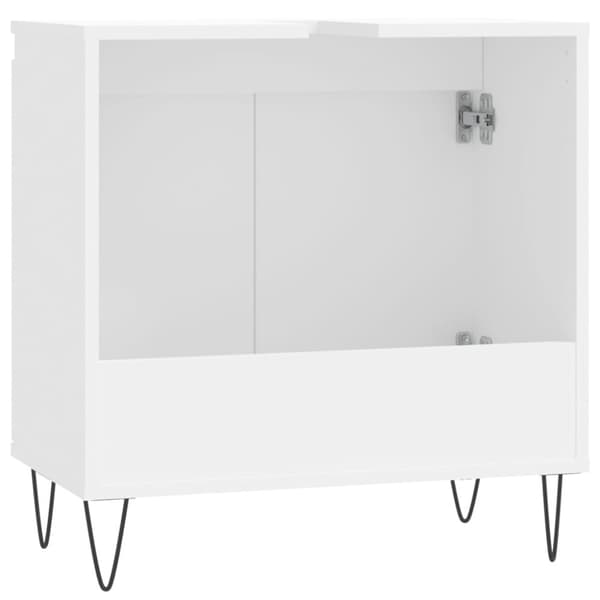 vidaXL badeværelsesskab 58x33x60 cm konstrueret træ hvid -  Badeværelsesborde