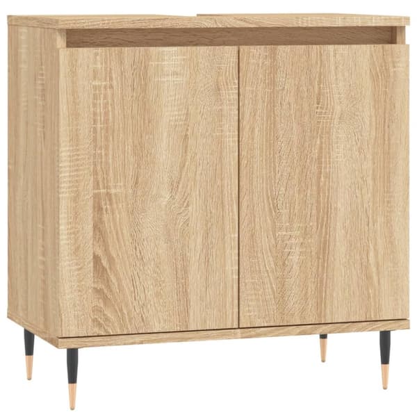 vidaXL Kylpyhuoneen kaappi Sonoma-tammi 58x33x60 cm tekninen puu - Kylpyhuoneen kampauspöydät