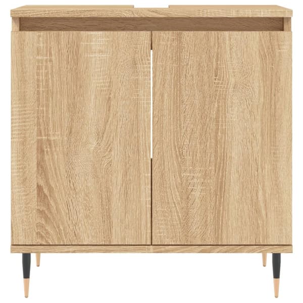 vidaXL Kylpyhuoneen kaappi Sonoma-tammi 58x33x60 cm tekninen puu - Kylpyhuoneen kampauspöydät