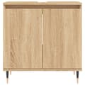 Pikkukuva 5 / 11: vidaXL Kylpyhuoneen kaappi Sonoma-tammi 58x33x60 cm tekninen puu -  Kylpyhuoneen kampauspöydät