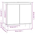 Pikkukuva 11 / 11: vidaXL Kylpyhuoneen kaappi Sonoma-tammi 58x33x60 cm tekninen puu -  Kylpyhuoneen kampauspöydät