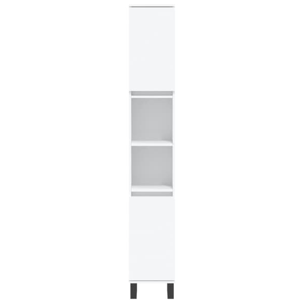 vidaXL Badrumsskåp vit 30x30x190 cm konstruerat trä -  Badrumsunderskåp