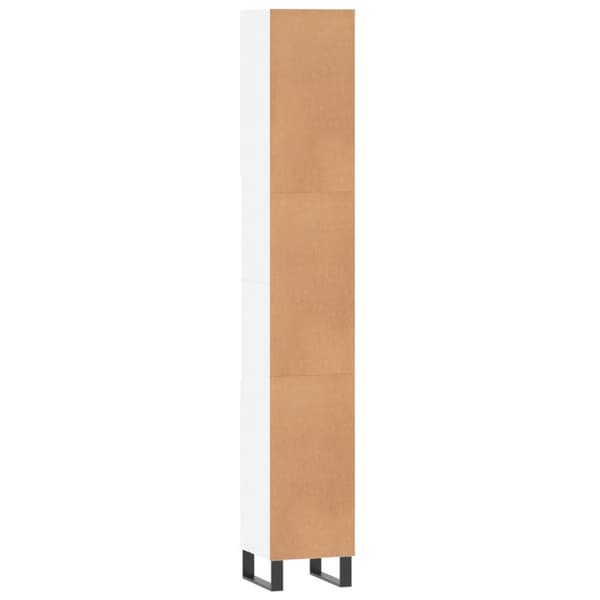 vidaXL Badrumsskåp vit 30x30x190 cm konstruerat trä -  Badrumsunderskåp