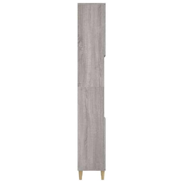 vidaXL Badrumsskåp grå sonoma 30x30x190 cm konstruerat trä - Badrumsunderskåp