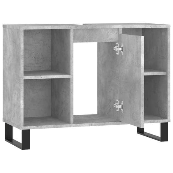 vidaXL Badrumsskåp betonggrå 80x33x60 cm konstruerat trä -  Badrumsunderskåp