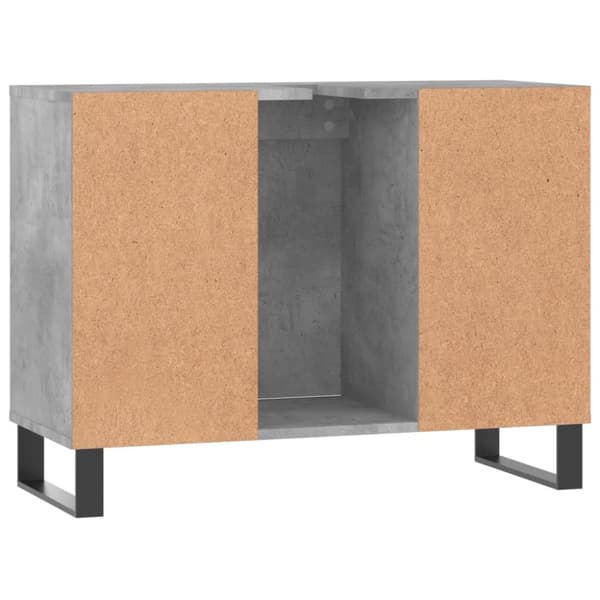 vidaXL Badrumsskåp betonggrå 80x33x60 cm konstruerat trä -  Badrumsunderskåp