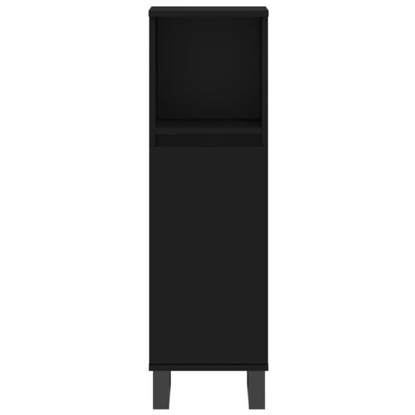 vidaXL Badrumsskåp svart 30x30x100 cm konstruerat trä -  Badrumsunderskåp
