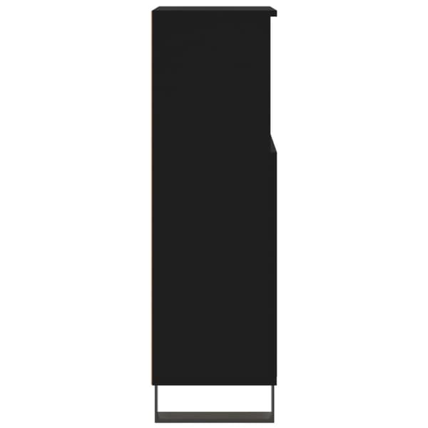 vidaXL Badrumsskåp svart 30x30x100 cm konstruerat trä -  Badrumsunderskåp