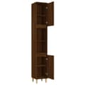 Miniatyrbillede 8 af 11: vidaXL badeværelsesskab 30x30x190 cm konstrueret træ brun egetræsfarve -  Badeværelsesborde