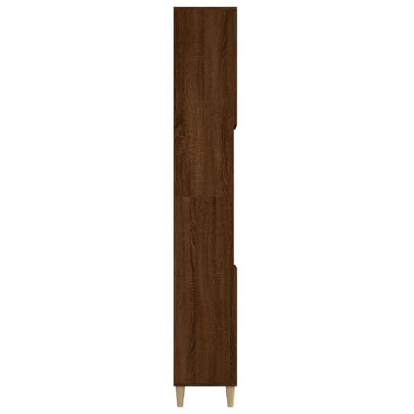 vidaXL badeværelsesskab 30x30x190 cm konstrueret træ brun egetræsfarve - Badeværelsesborde