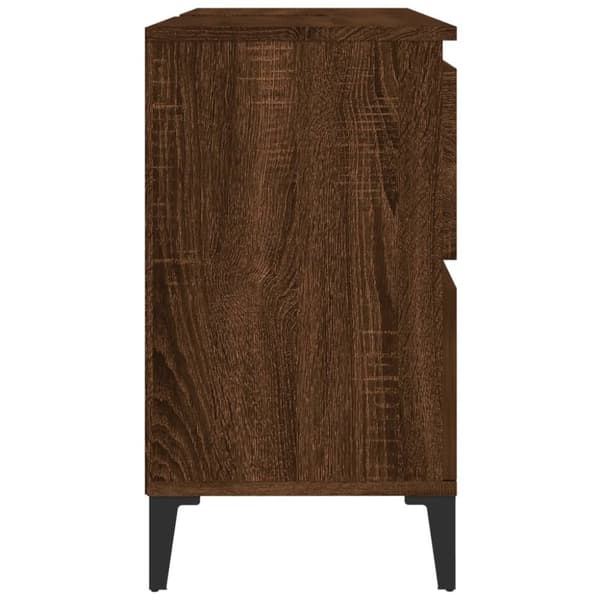 vidaXL Tvättställsskåp brun ek 80x33x60 cm konstruerat trä -  Badrumsunderskåp