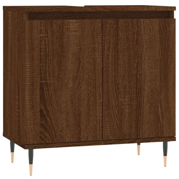 vidaXL Badrumsskåp brun ek 58x33x60 cm konstruerat trä -  Badrumsunderskåp