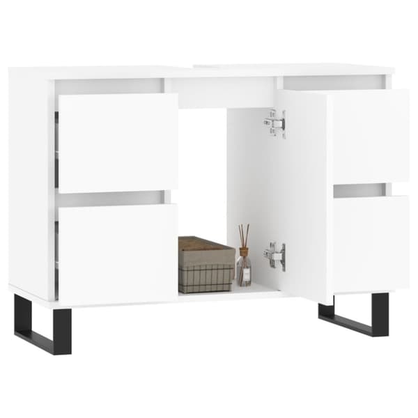 vidaXL Badrumsskåp vit 80x33x60 cm konstruerat trä -  Badrumsunderskåp