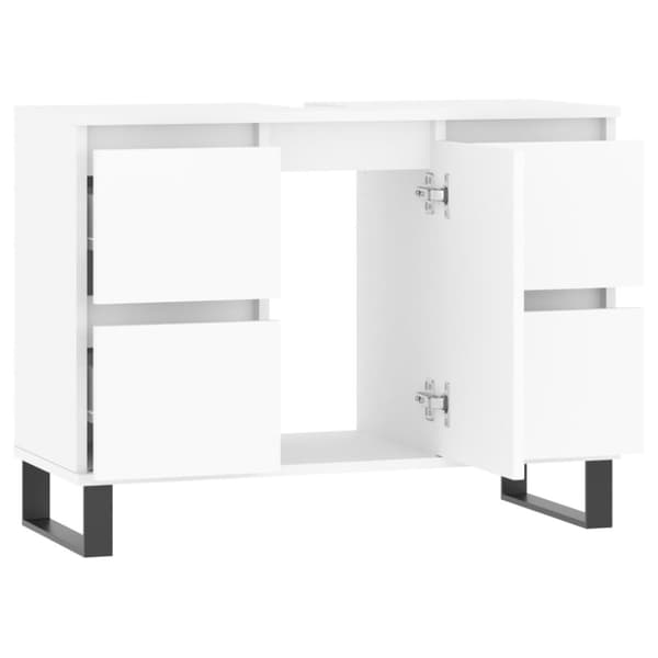 vidaXL Badrumsskåp vit 80x33x60 cm konstruerat trä -  Badrumsunderskåp