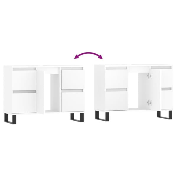 vidaXL Badrumsskåp vit 80x33x60 cm konstruerat trä -  Badrumsunderskåp