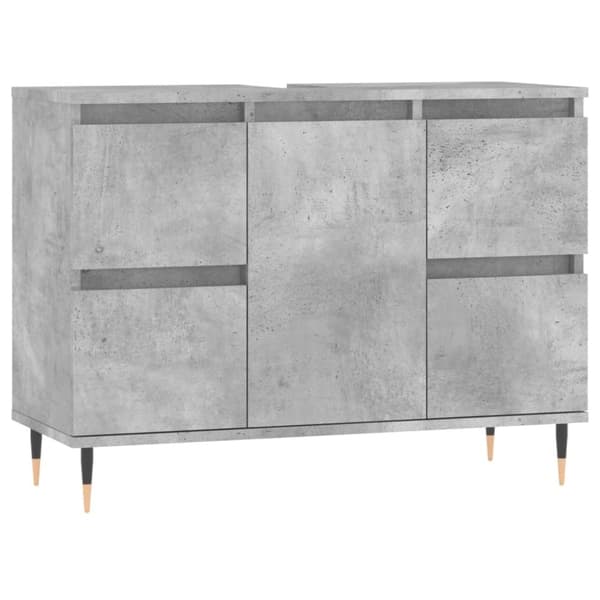 vidaXL Kylpyhuoneen kaappi betoninharmaa 80x33x60 cm tekninen puu -  Kylpyhuoneen kampauspöydät