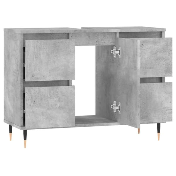 vidaXL Kylpyhuoneen kaappi betoninharmaa 80x33x60 cm tekninen puu -  Kylpyhuoneen kampauspöydät