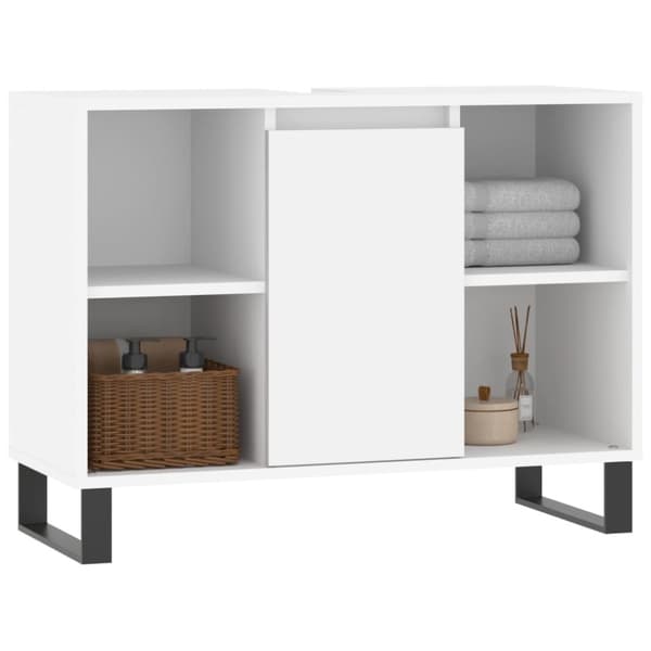 vidaXL Badrumsskåp vit 80x33x60 cm konstruerat trä -  Badrumsunderskåp