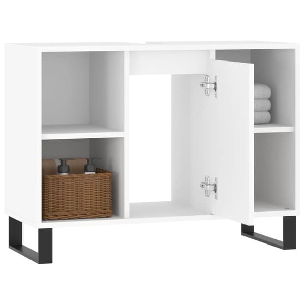 vidaXL Badrumsskåp vit 80x33x60 cm konstruerat trä -  Badrumsunderskåp
