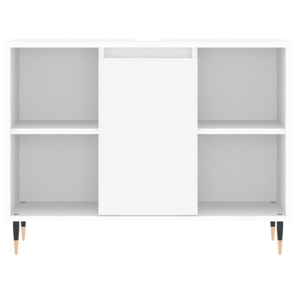 vidaXL badeværelsesskab 80x33x60 cm konstrueret træ hvid -  Badeværelsesborde