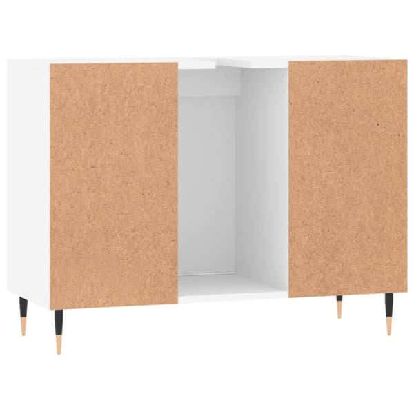 vidaXL badeværelsesskab 80x33x60 cm konstrueret træ hvid -  Badeværelsesborde