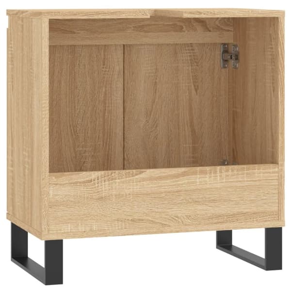 vidaXL Badrumsskåp sonoma-ek 58x33x60 cm konstruerat trä -  Badrumsunderskåp