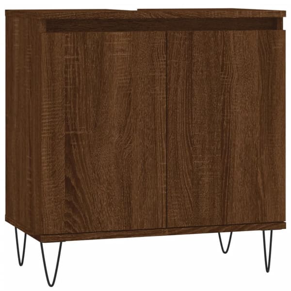 vidaXL Badrumsskåp brun ek 58x33x60 cm konstruerat trä - Badrumsunderskåp