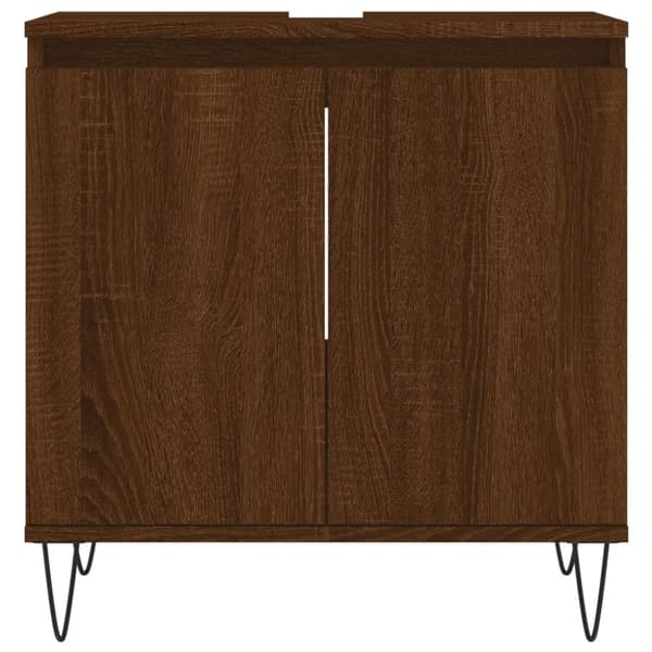vidaXL Badrumsskåp brun ek 58x33x60 cm konstruerat trä - Badrumsunderskåp