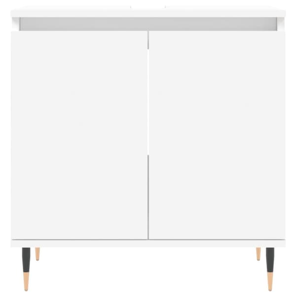 vidaXL Badrumsskåp vit 58x33x60 cm konstruerat trä -  Badrumsunderskåp