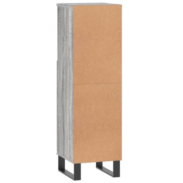 vidaXL Badrumsskåp grå sonoma 30x30x100 cm konstruerat trä -  Badrumsunderskåp